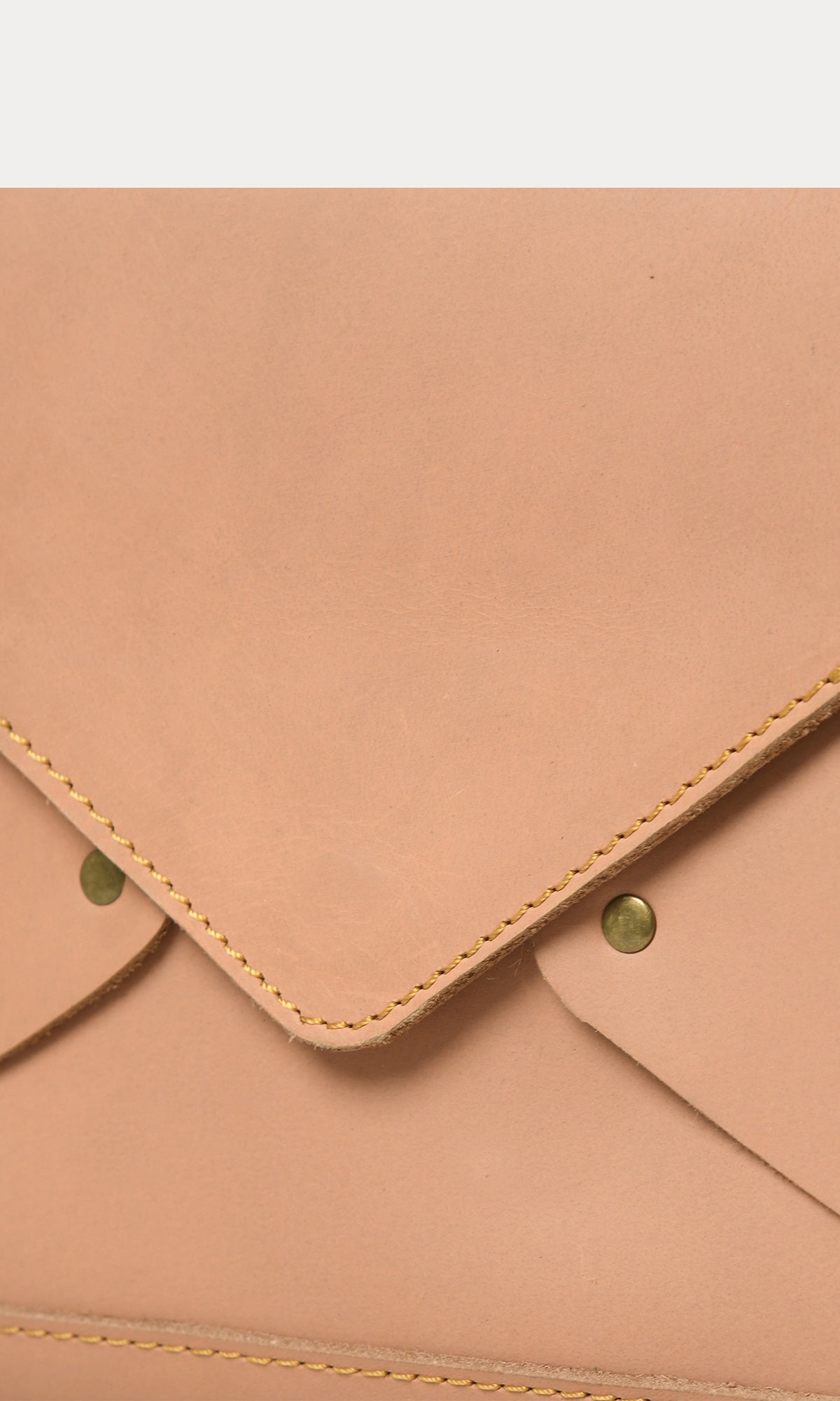 Leather Envelope Crossbody in Light Brown by Le Papillon